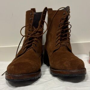 Brown Lucchese Suede Men's Boots